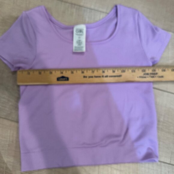 ATHLETA GIRLS LARGE 12 ATHLETIC TOP SHIRT PURPLE - Picture 4 of 7